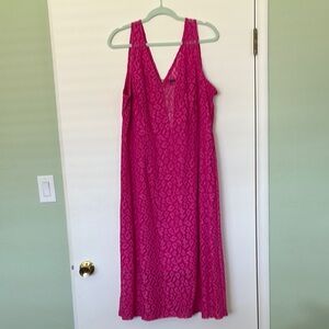 Lane Bryant Pink V-Neck Backless Sundress